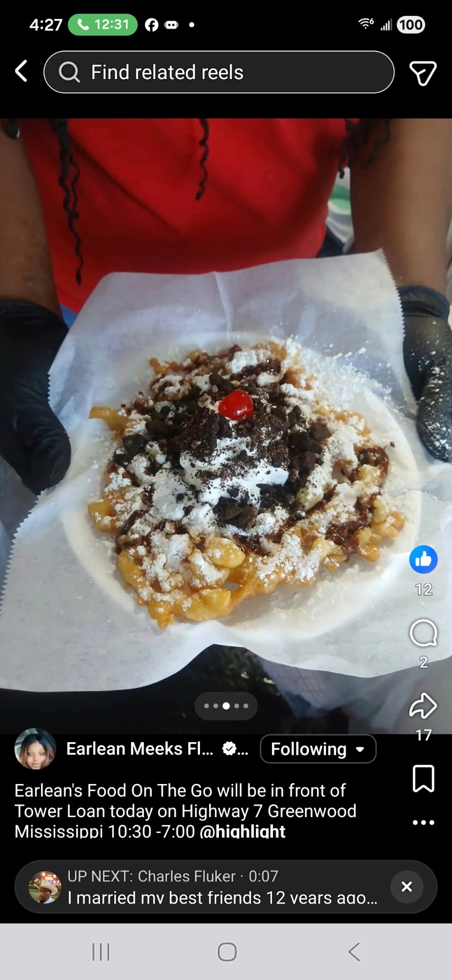 Funnel Cake — Oreo with Hershey Chocolate Syrup